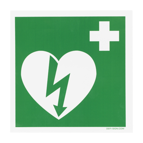 Oznakowanie AED DefiSign - naklejka 15x15 cm - 5531