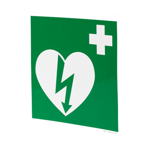 Oznakowanie AED DefiSign - naklejka 15x15 cm - 2803