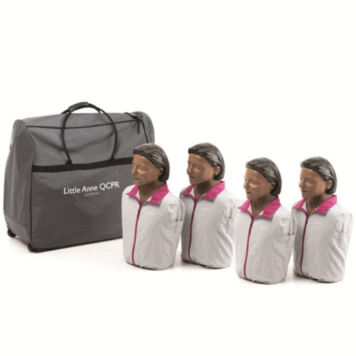 Laerdal Little Anne QCPR (ciemna skóra) - zestaw 4 sztuki