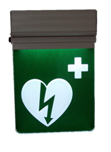 OZNAKOWANIE AED - TABLICZKA PODŚWIETLANA
